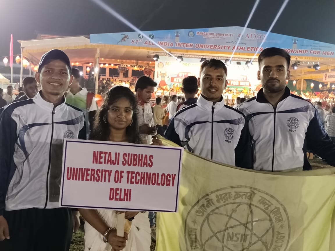 NSUT Athletics Team at All India Inter University Championship at Manglore University, Manglore.