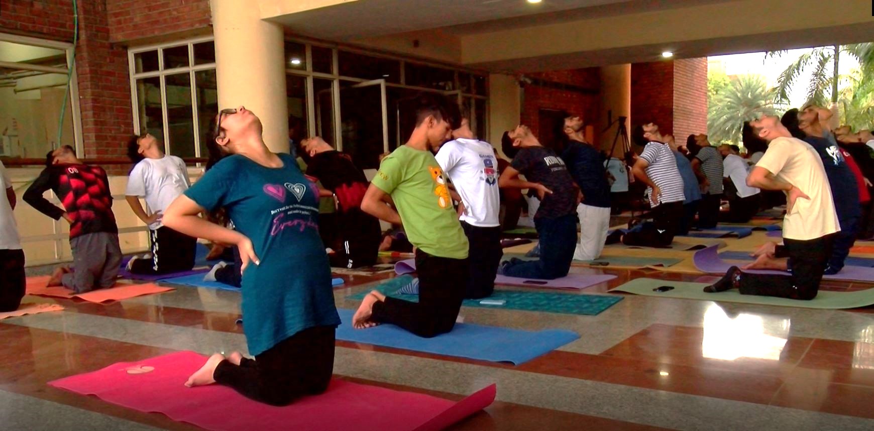 Students Practicing Yoga