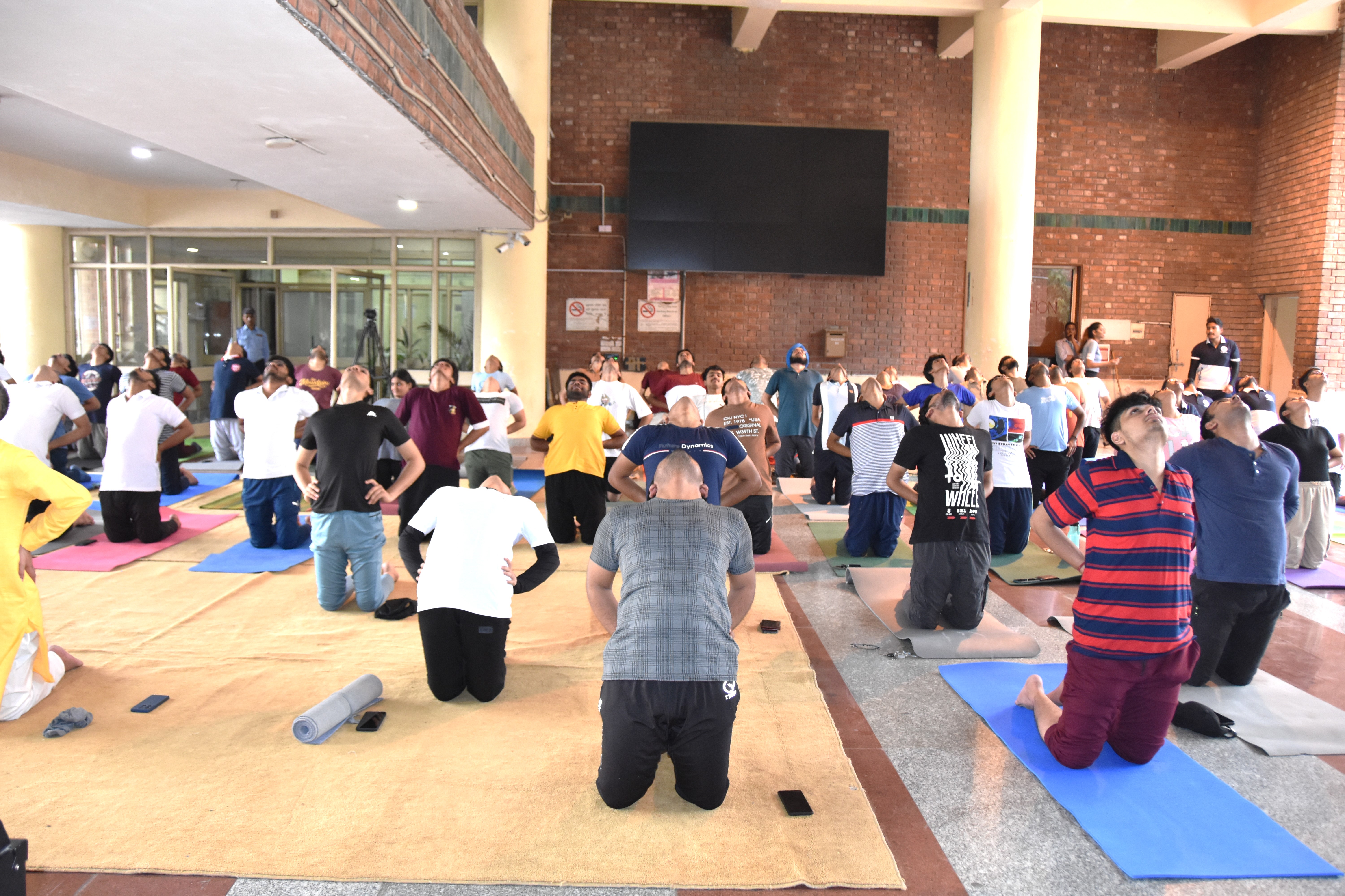 Students Practicing Yoga